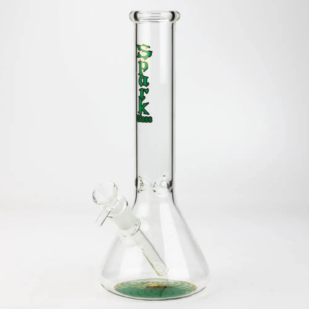 12" SPARK beaker glass water bong_8