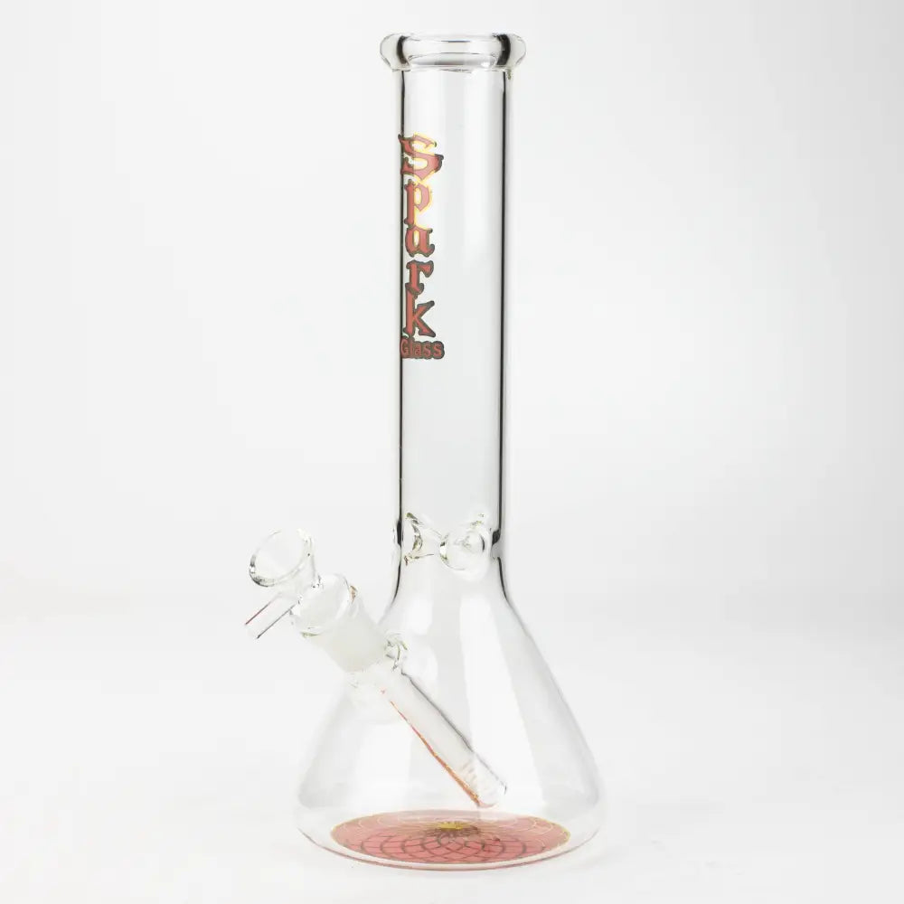 12" SPARK beaker glass water bong_7