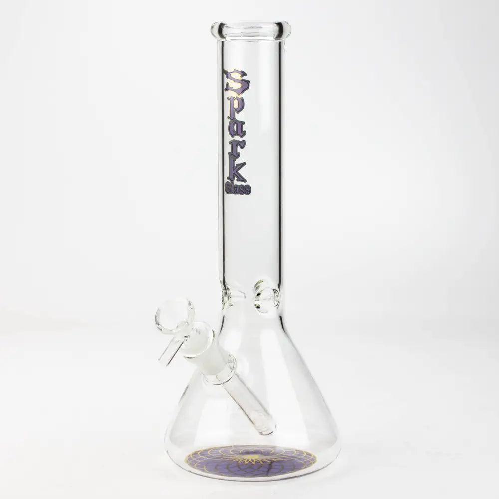 12" SPARK beaker glass water bong_12