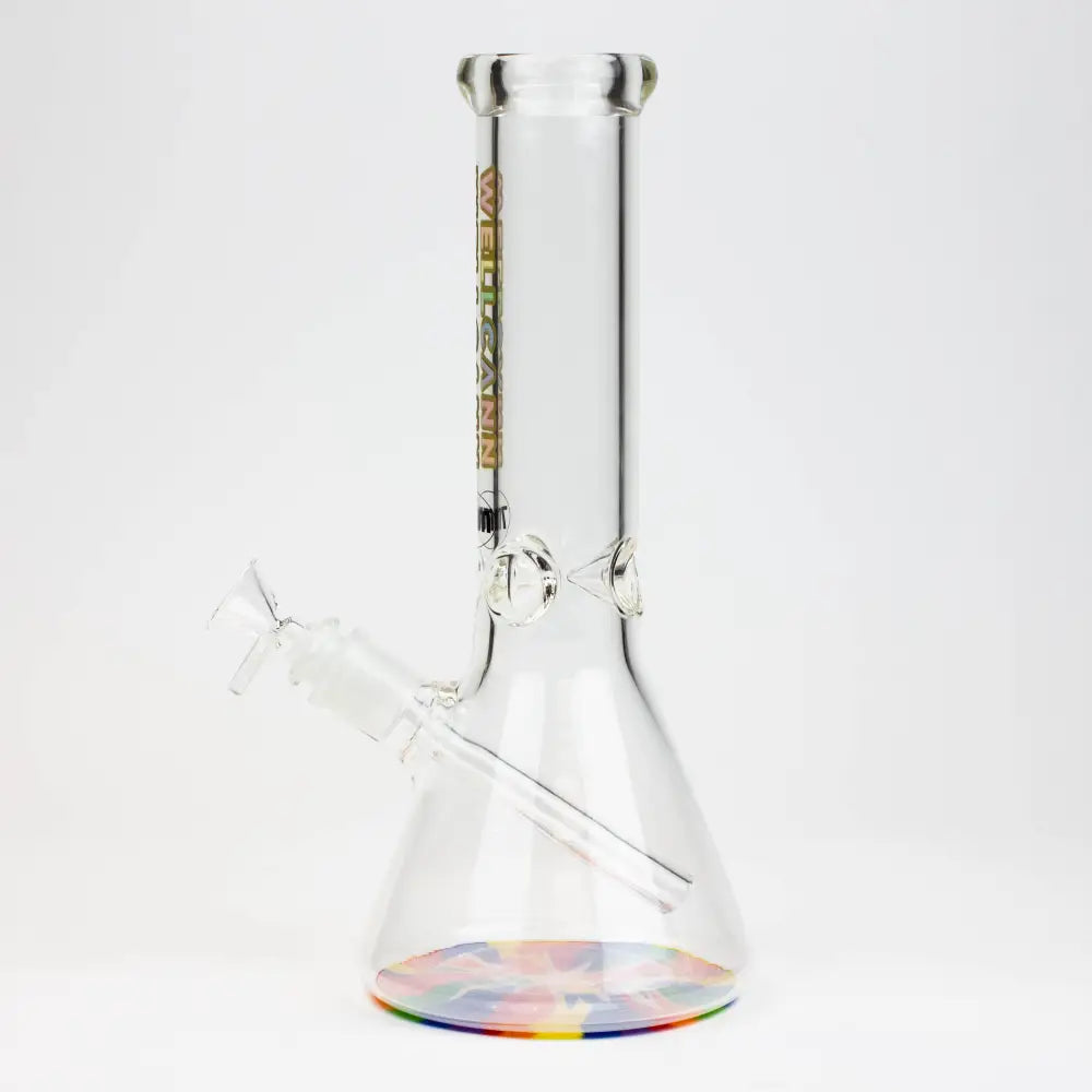 12" WellCann beaker 7 mm glass water bong with Colour Bottom_4