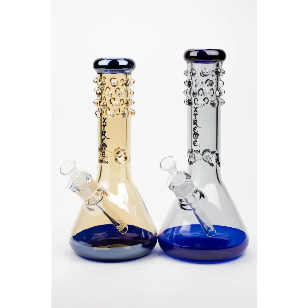 12" XTREME Glass / 7 mm / electro plate Glass beaker Bong_0