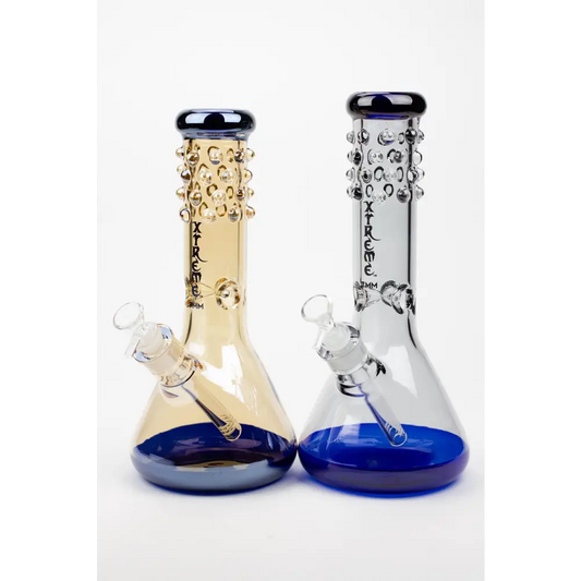 12" XTREME Glass / 7 mm / electro plate Glass beaker Bong_0