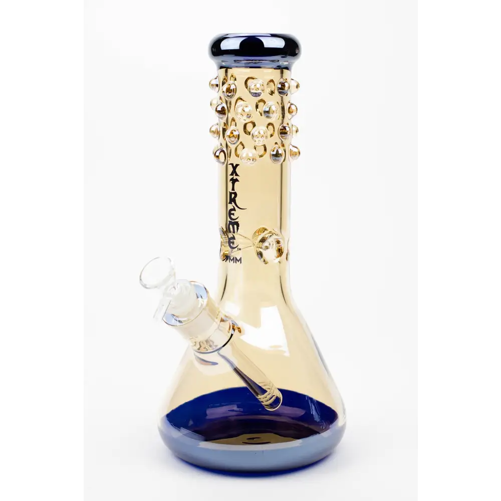 12" XTREME Glass / 7 mm / electro plate Glass beaker Bong_3