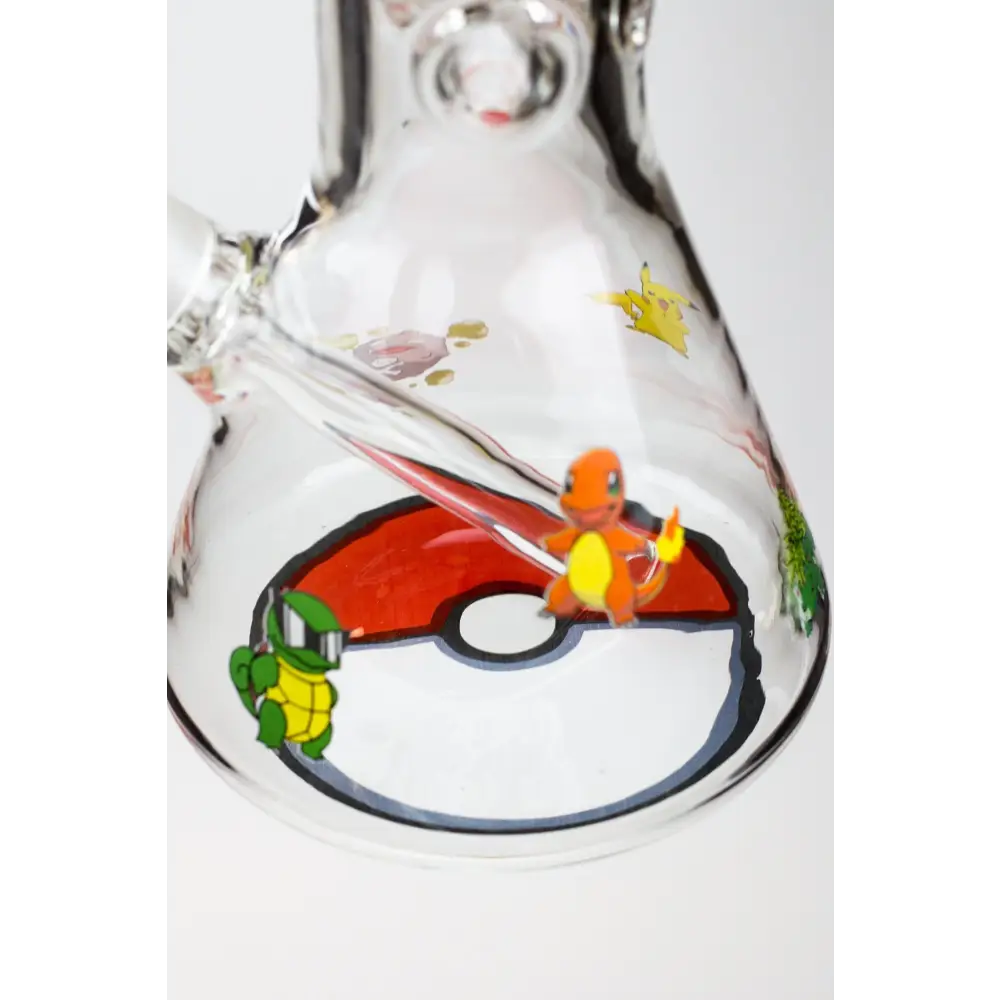 13.5" Cartoon 7 mm glass water beaker bong_1