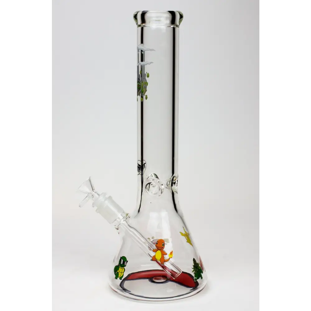 13.5" Cartoon 7 mm glass water beaker bong_7