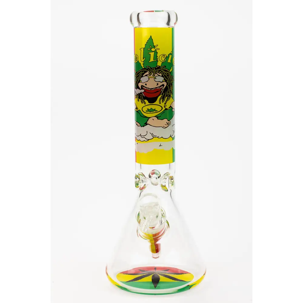 13.5" Rasta Man / 7 mm / classic beaker glass bong_9