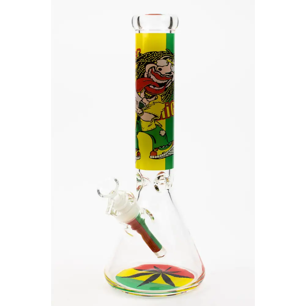 13.5" Rasta Man / 7 mm / classic beaker glass bong_6