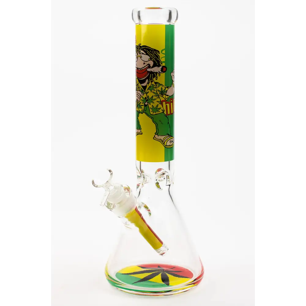 13.5" Rasta Man / 7 mm / classic beaker glass bong_5