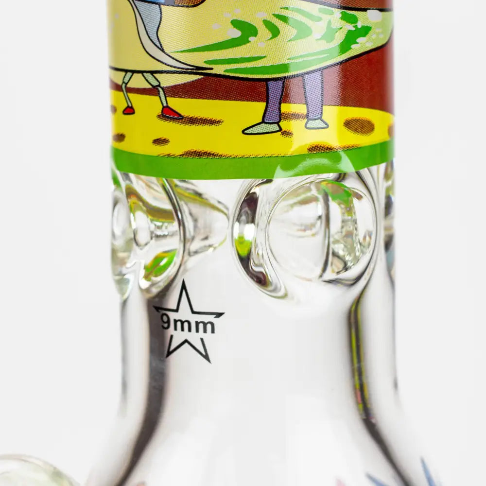 13.5" RM cartoon 9 mm glass beaker water bong_1