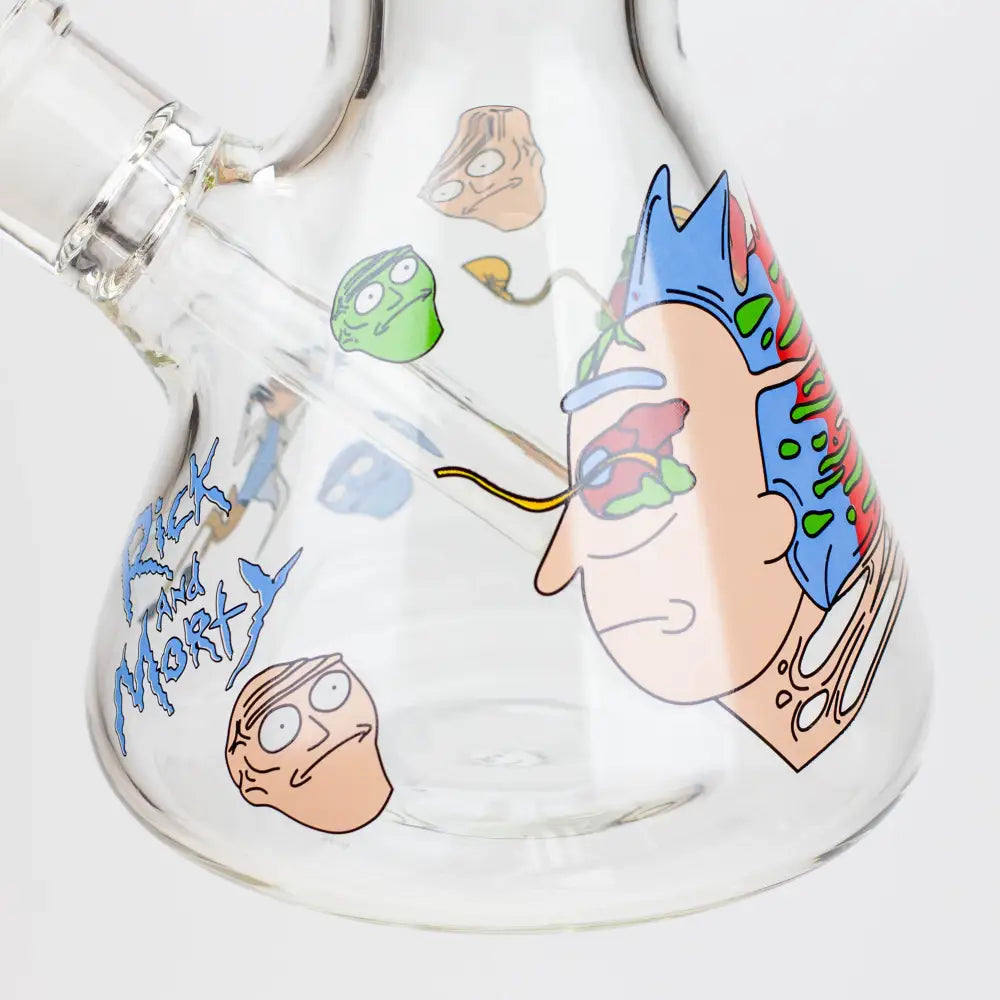 13.5" RM cartoon 9 mm glass beaker water bong_3