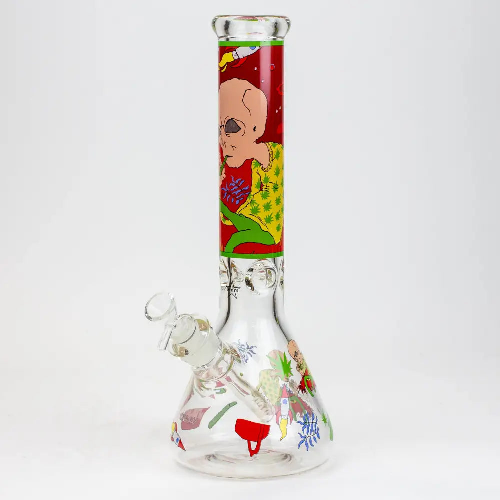 13.5" RM cartoon 9 mm glass beaker water bong_6