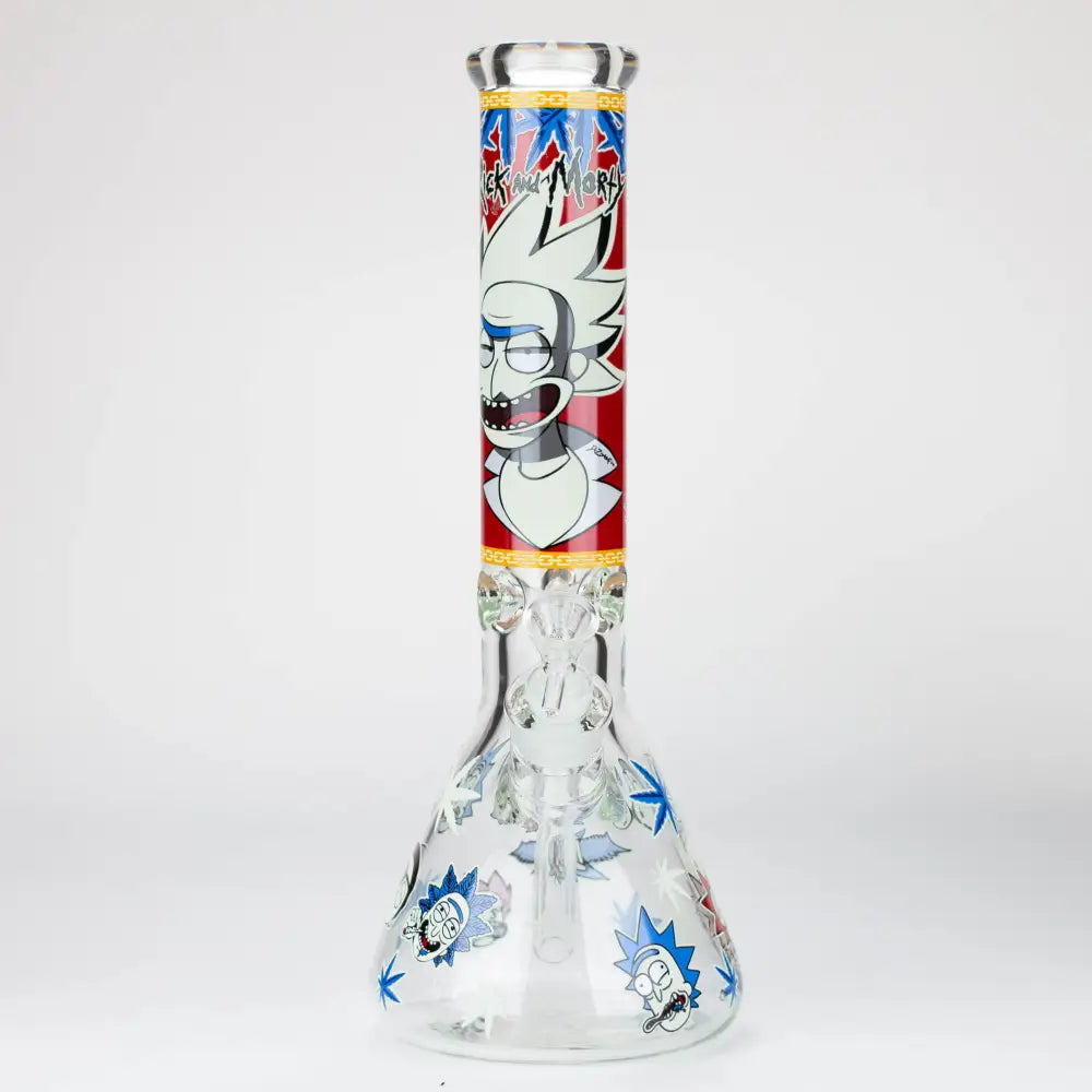 13.5” RM cartoon 9 mm glass Glow beaker water bong [GB21009]_1