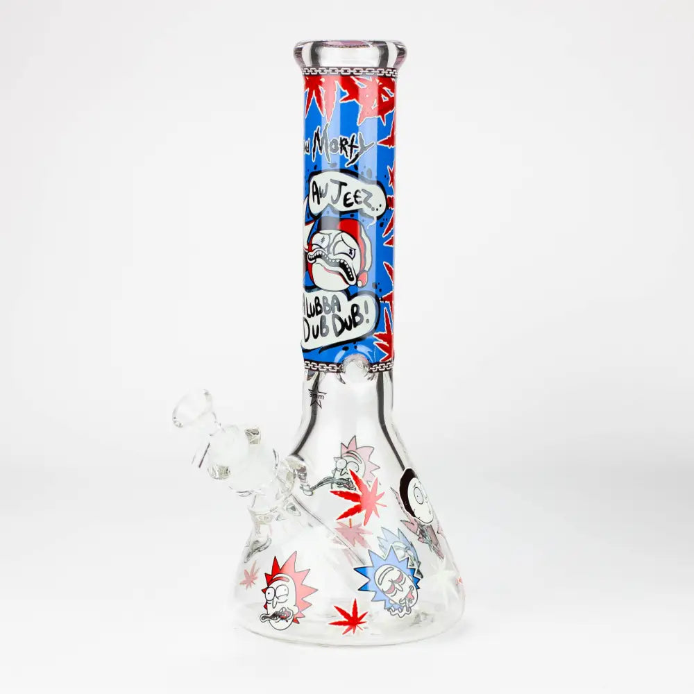 13.5” RM cartoon 9 mm glass Glow beaker water bong [GB21009]_7