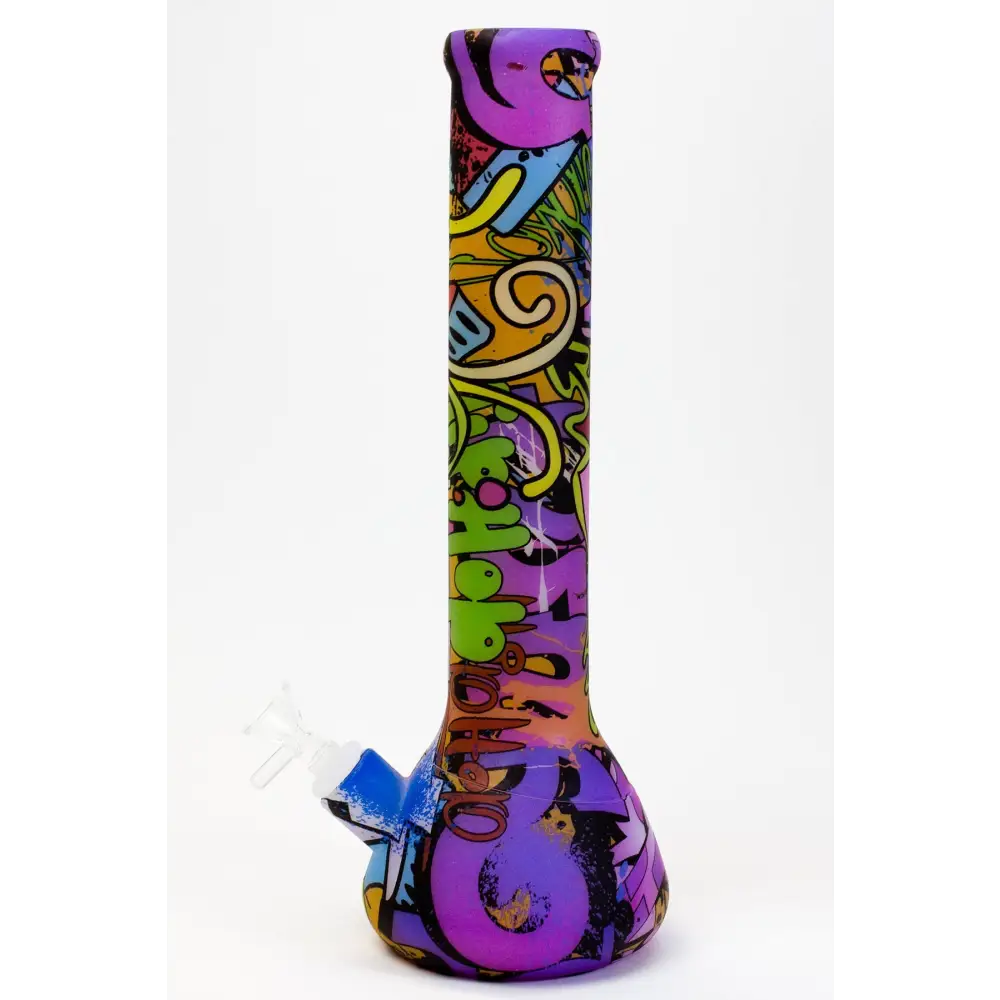 13" Assorted design detachable Silicone water bong_2