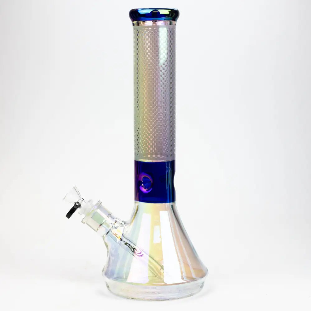 13" Genie electroplated glass beaker bong_1