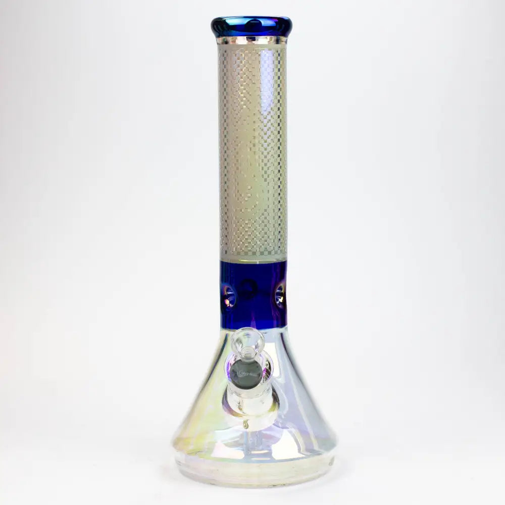 13" Genie electroplated glass beaker bong_2