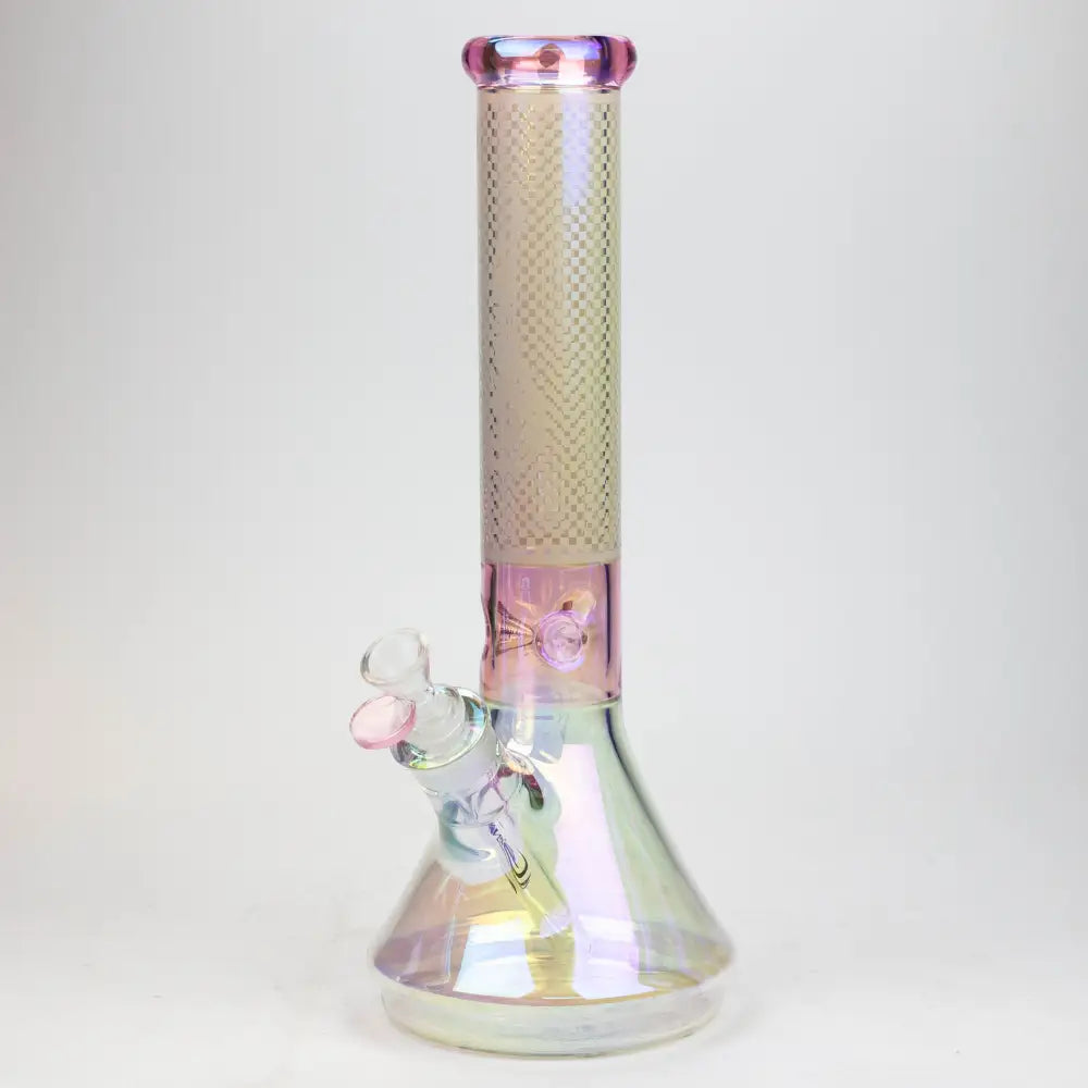 13" Genie electroplated glass beaker bong_8