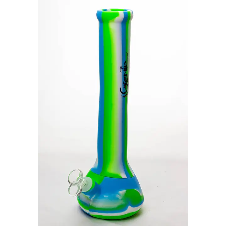 13" Genie mixed color Silicone detachable beaker water bong_4