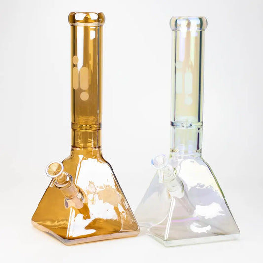 13" Infyniti 7 mm electroplated glass pyramid base bong_0