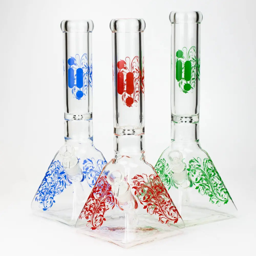 13" Infyniti 7 mm pyramid beaker bong_0