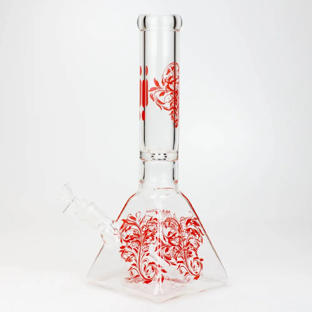 13" Infyniti 7 mm pyramid beaker bong_5