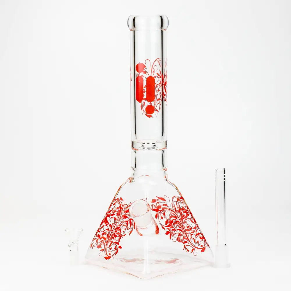 13" Infyniti 7 mm pyramid beaker bong_10