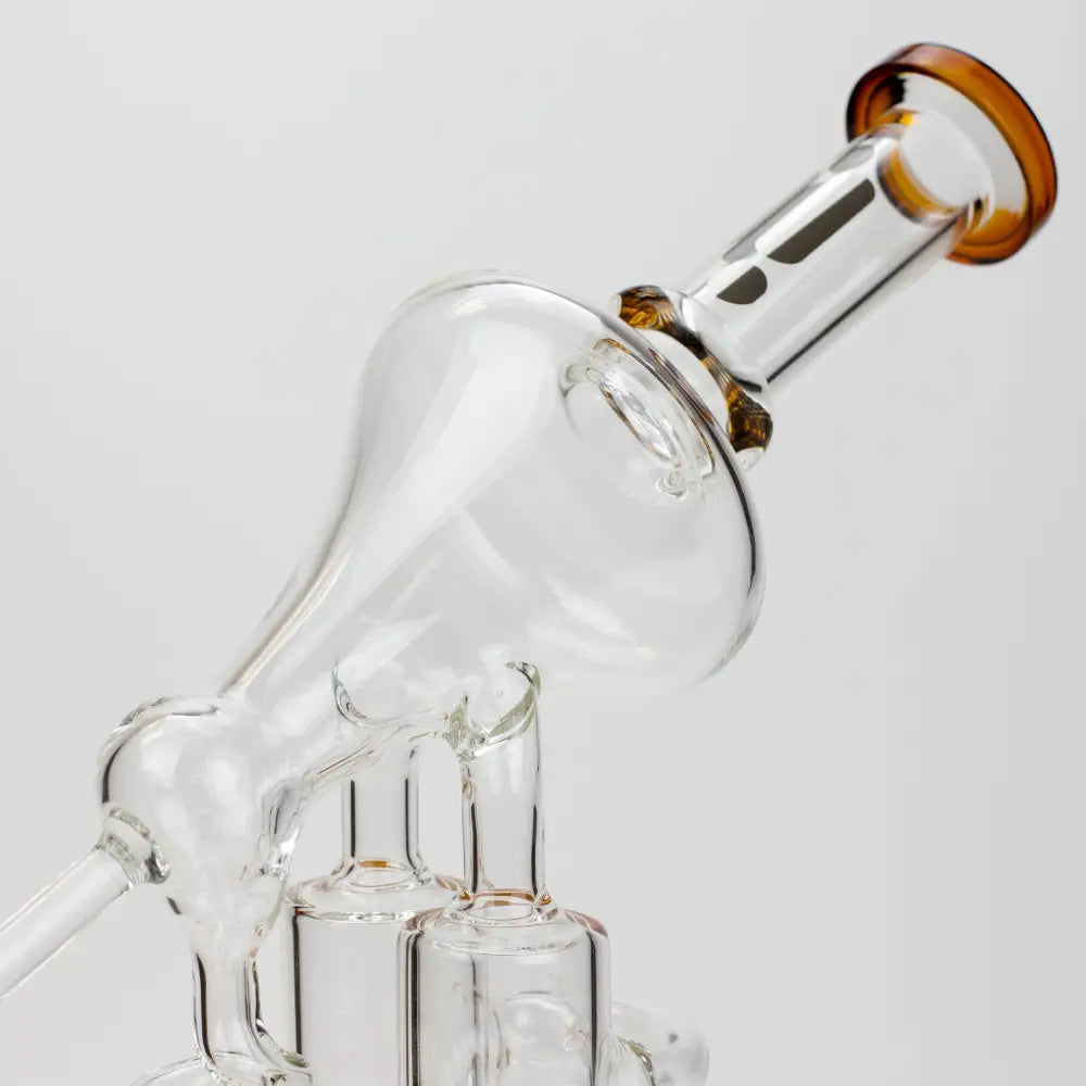 13" Infyniti Coil, dual honeycome and flower diffuser glass recycler bong_8