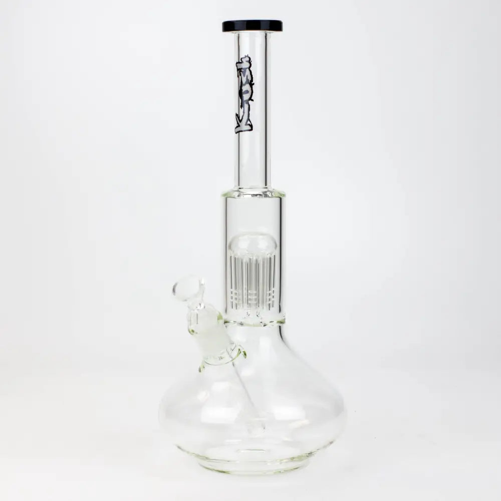 13" KUSH 8 tree-arm round base glass bong [H2]_3