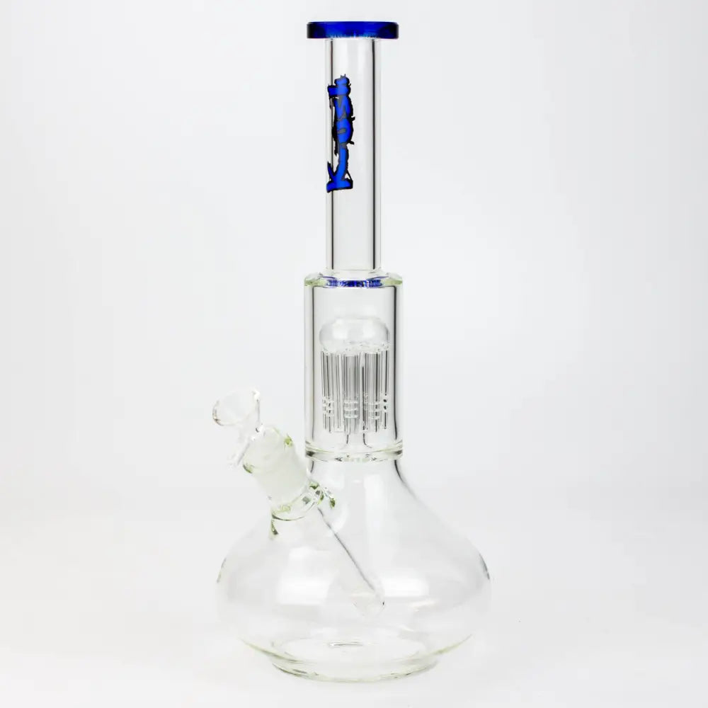 13" KUSH 8 tree-arm round base glass bong [H2]_4