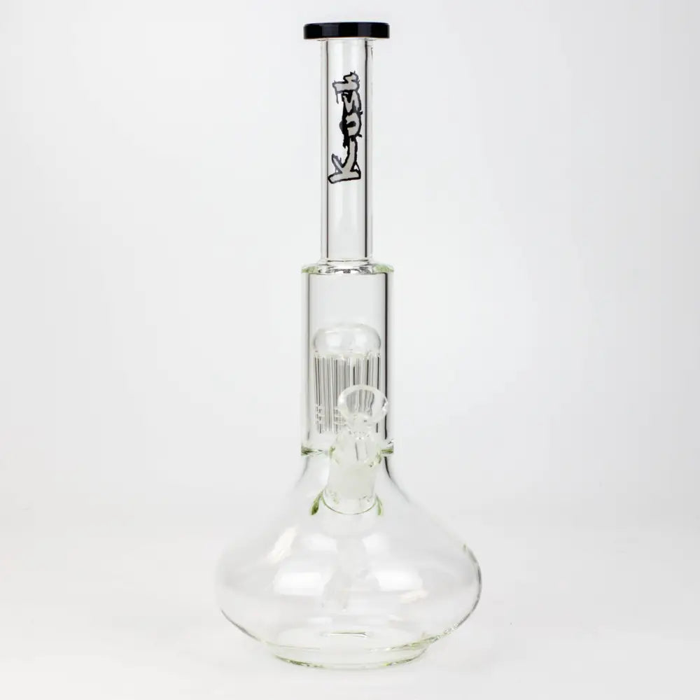 13" KUSH 8 tree-arm round base glass bong [H2]_7