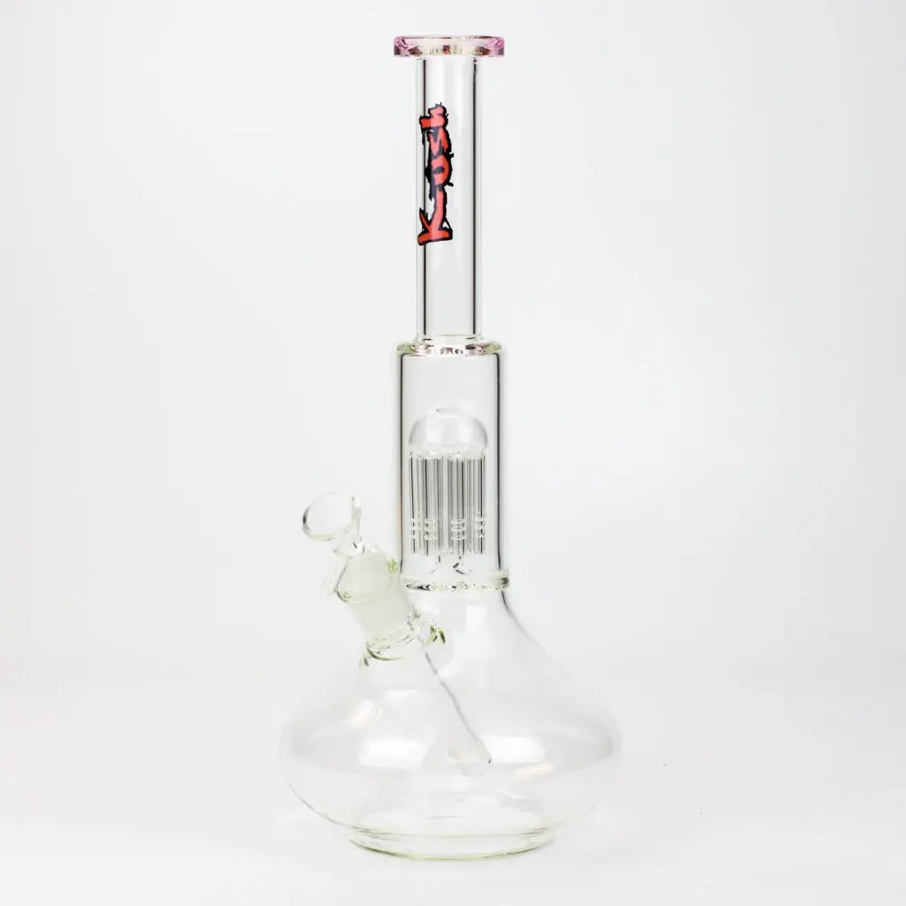 13" KUSH 8 tree-arm round base glass bong [H2]_5