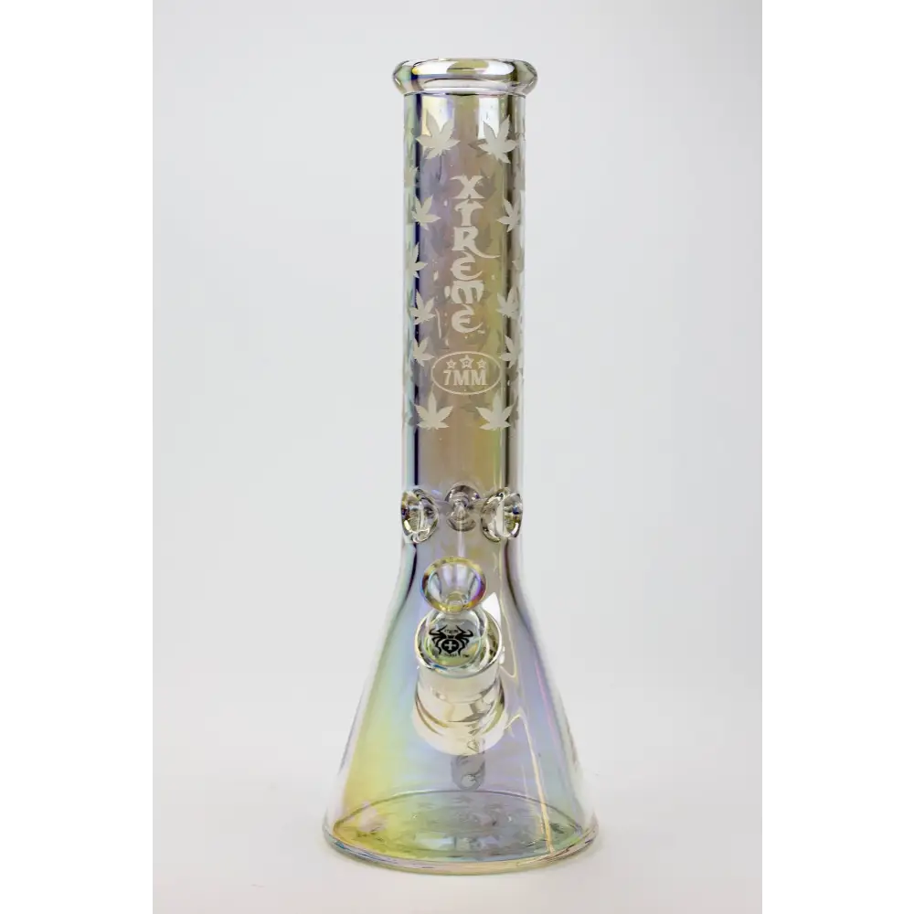 13" XTREME Glass / 7 mm / Electroplated Glass beaker Bong_9