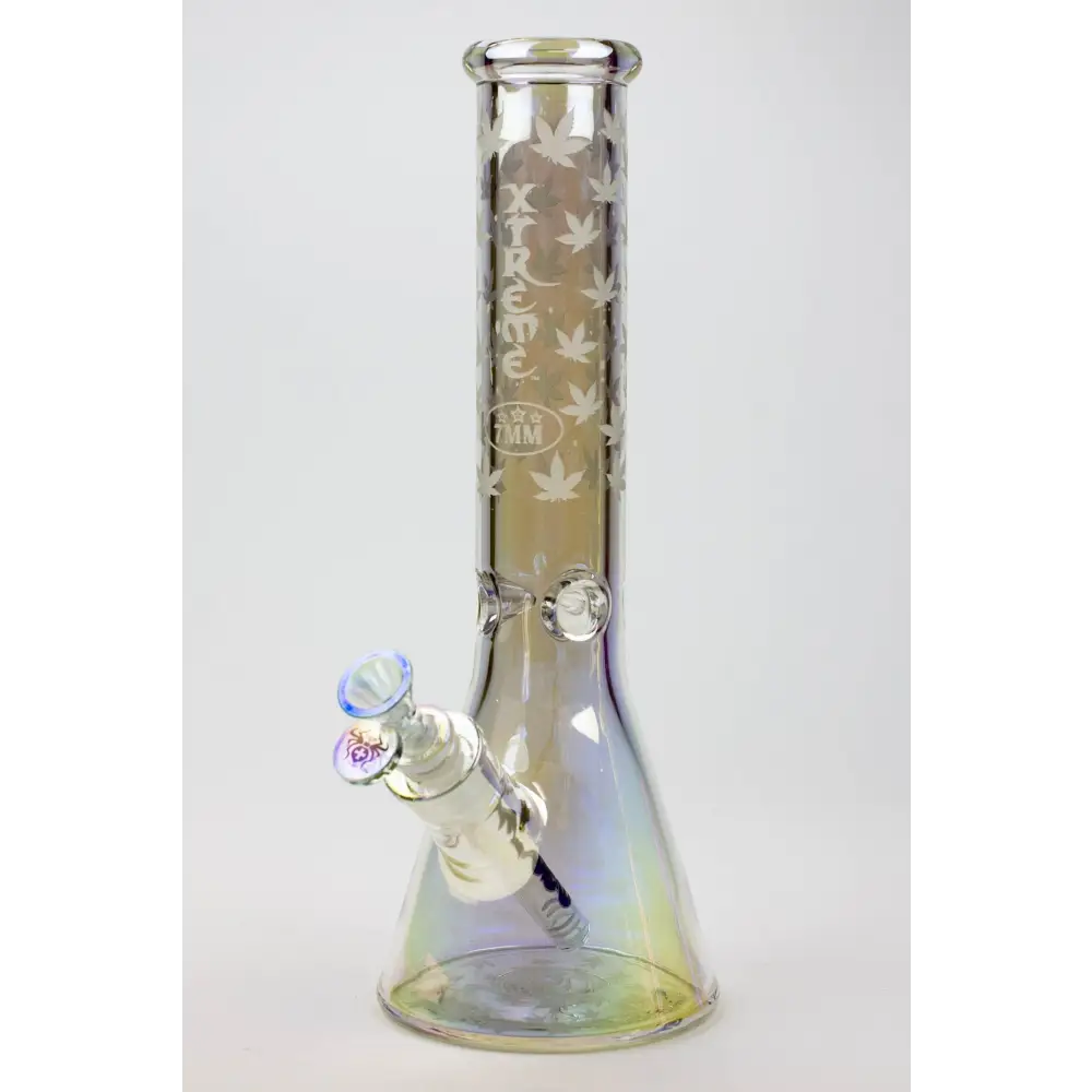 13" XTREME Glass / 7 mm / Electroplated Glass beaker Bong_4