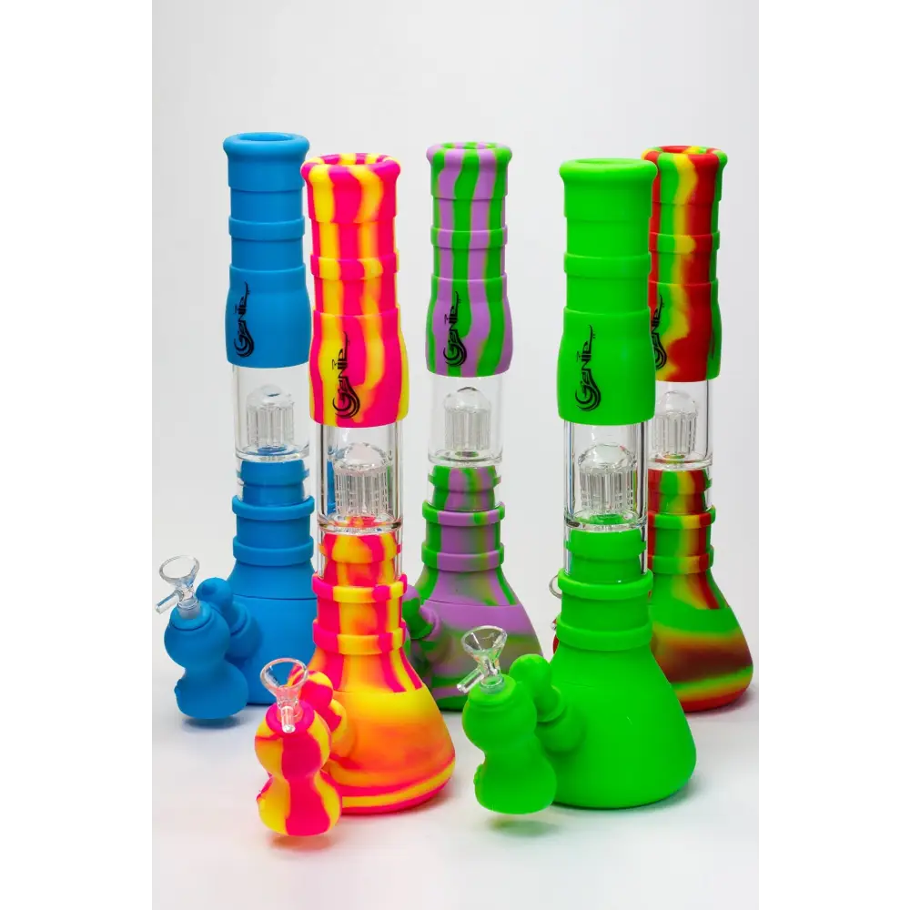 14.5" Genie detachable silicone water bong and bubbler_0