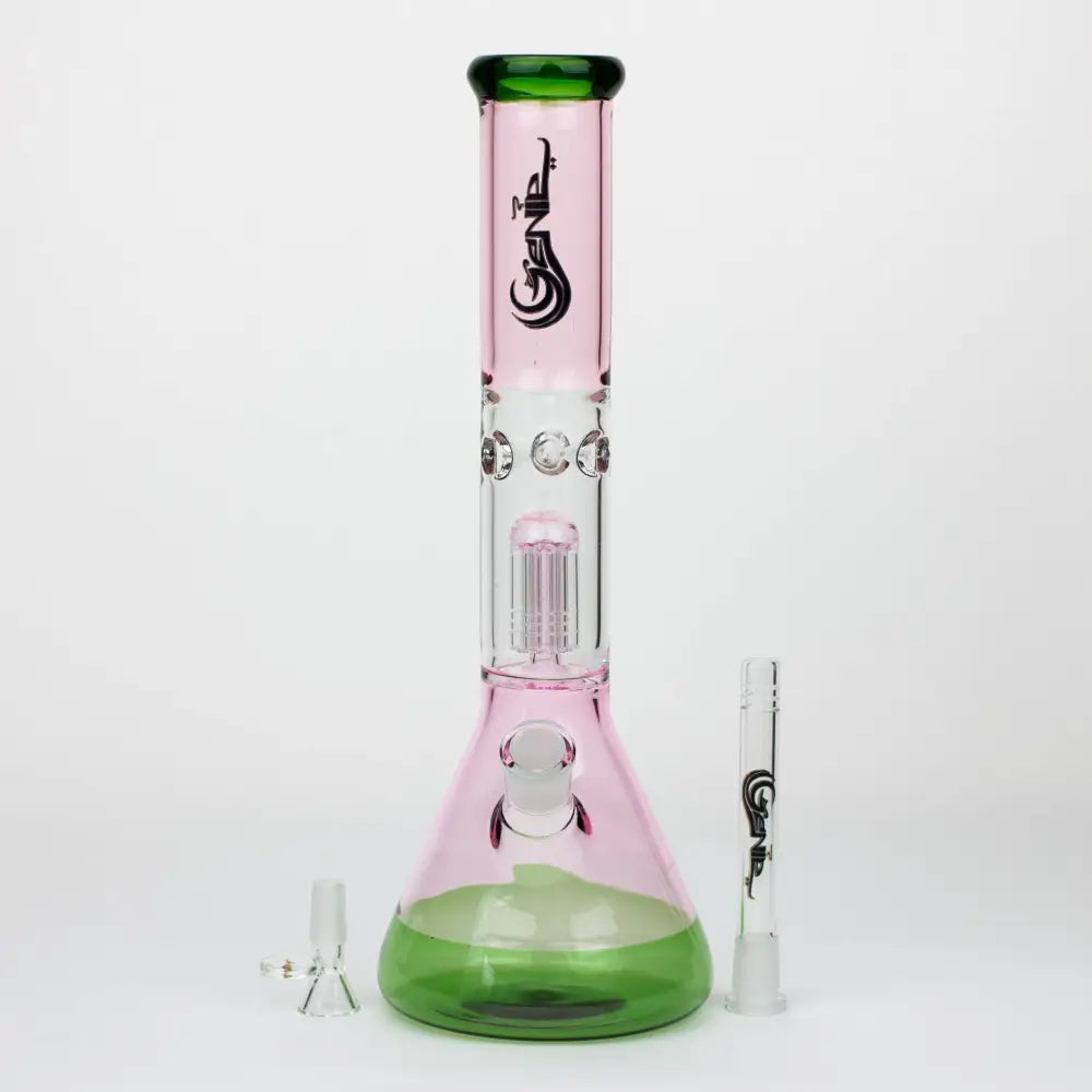 14.5" Genie-Tree arms two tone glass water bong_1