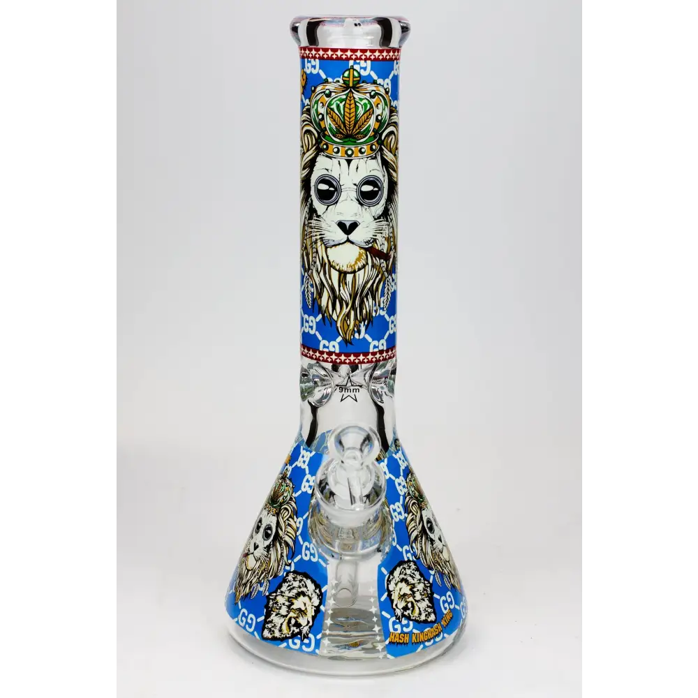 14" Hash King Glow in the dark 9 mm glass bong_7