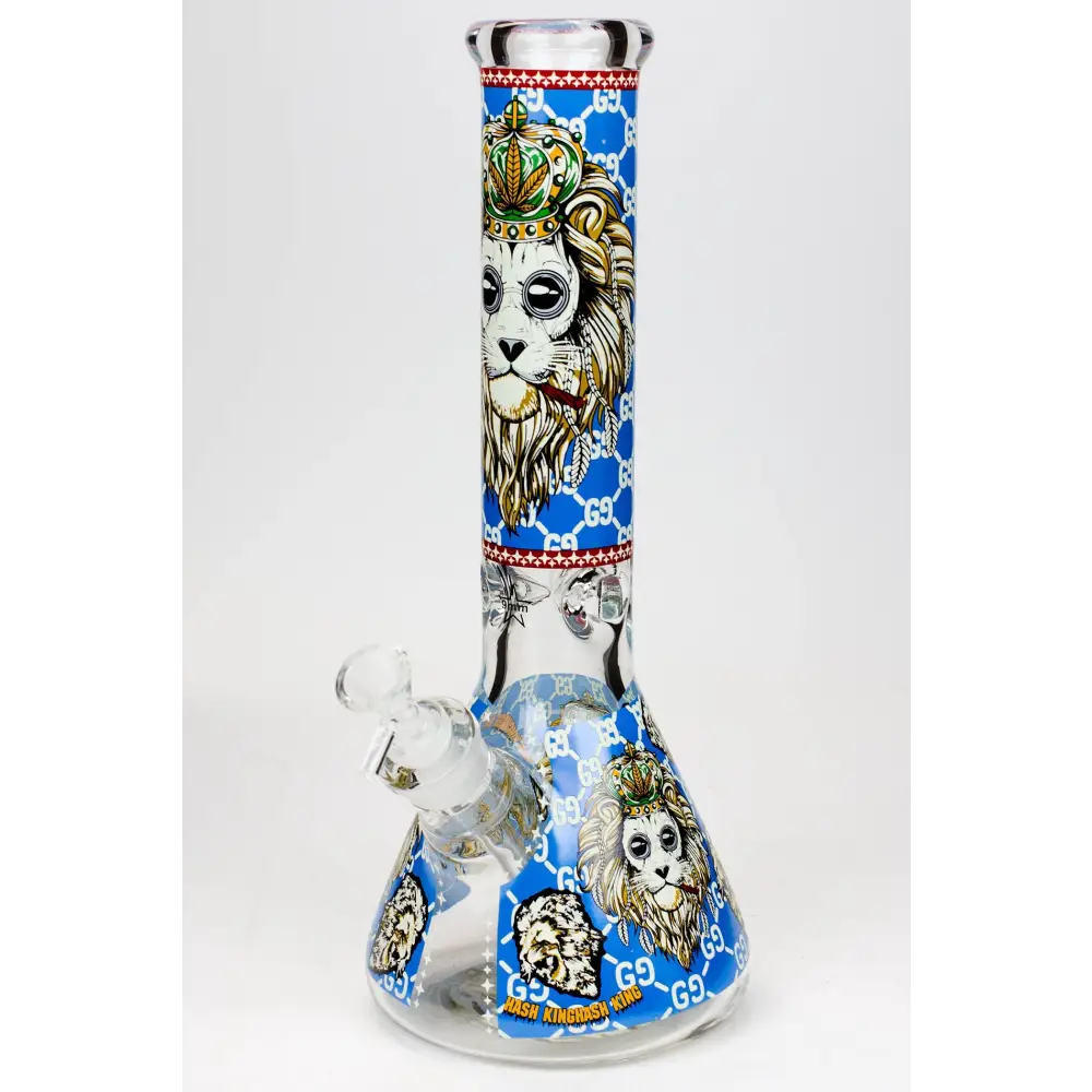 14" Hash King Glow in the dark 9 mm glass bong_13