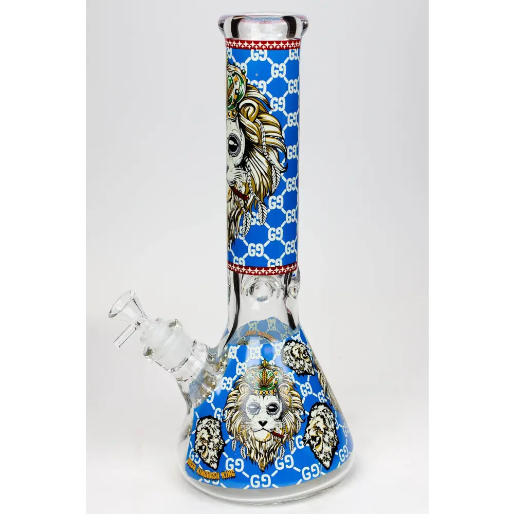 14" Hash King Glow in the dark 9 mm glass bong_1