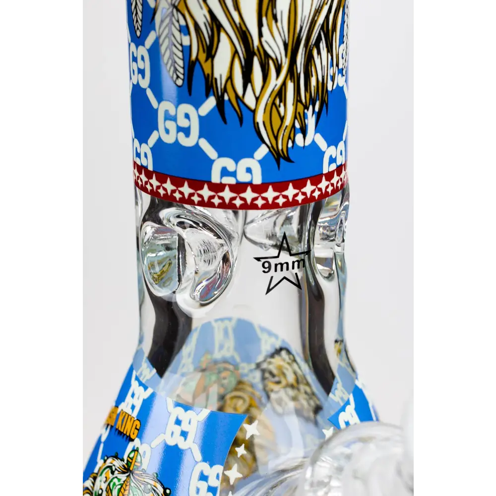 14" Hash King Glow in the dark 9 mm glass bong_2