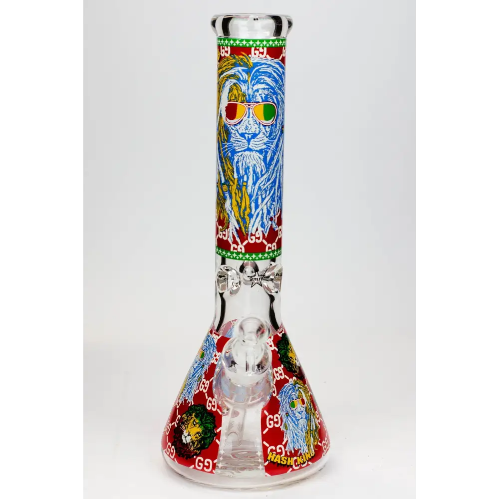 14" Hash King Glow in the dark 9 mm glass bong_10