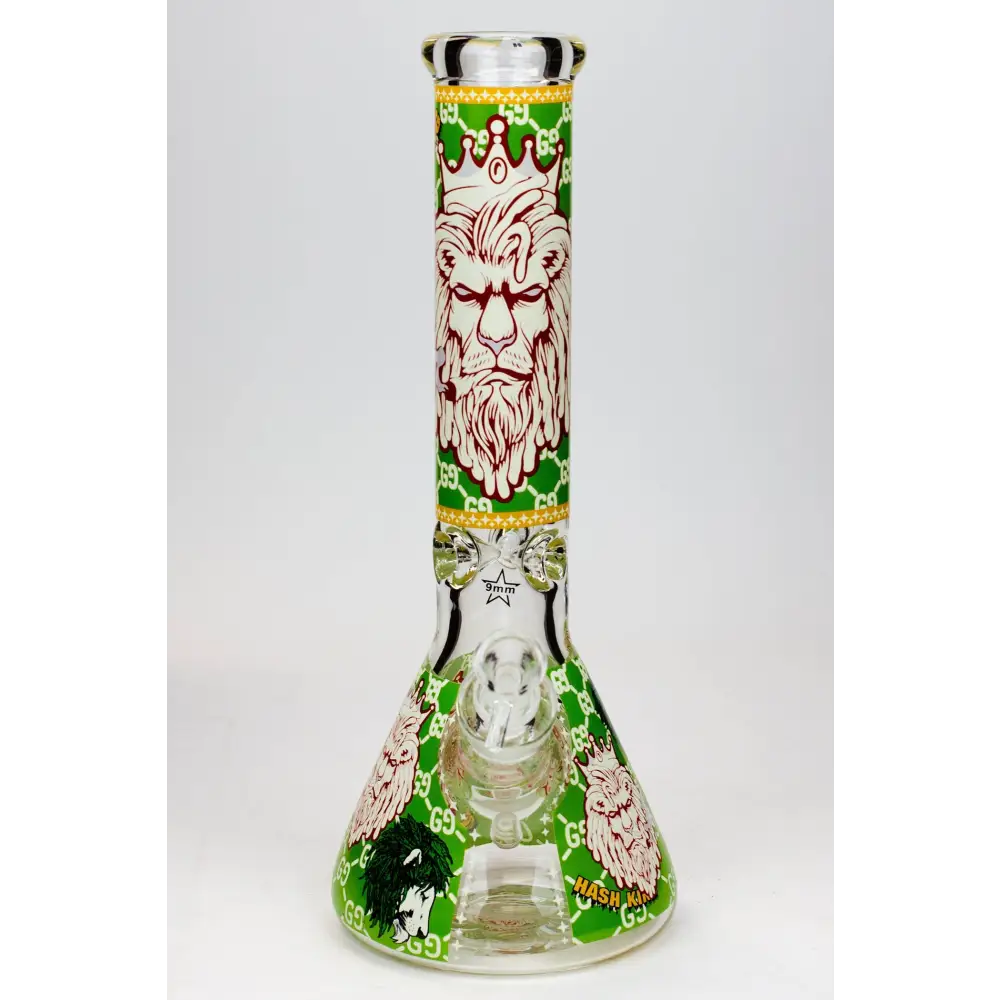 14" Hash King Glow in the dark 9 mm glass bong_11