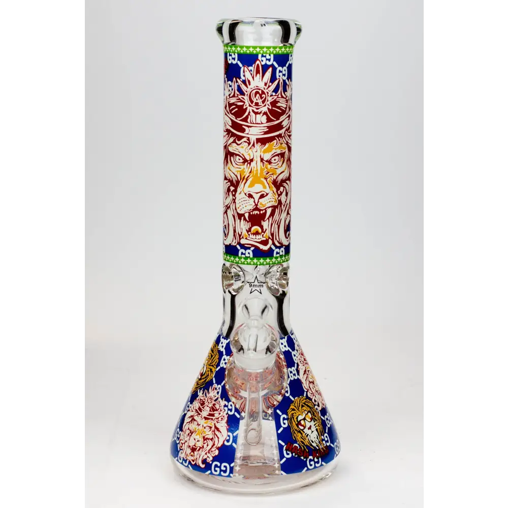 14" Hash King Glow in the dark 9 mm glass bong_12