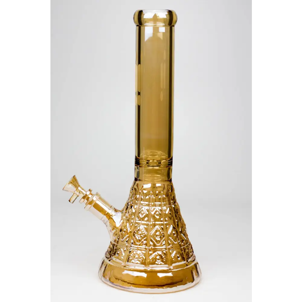 14" Infyniti embossed diamond beaker 7 mm glass bong_6