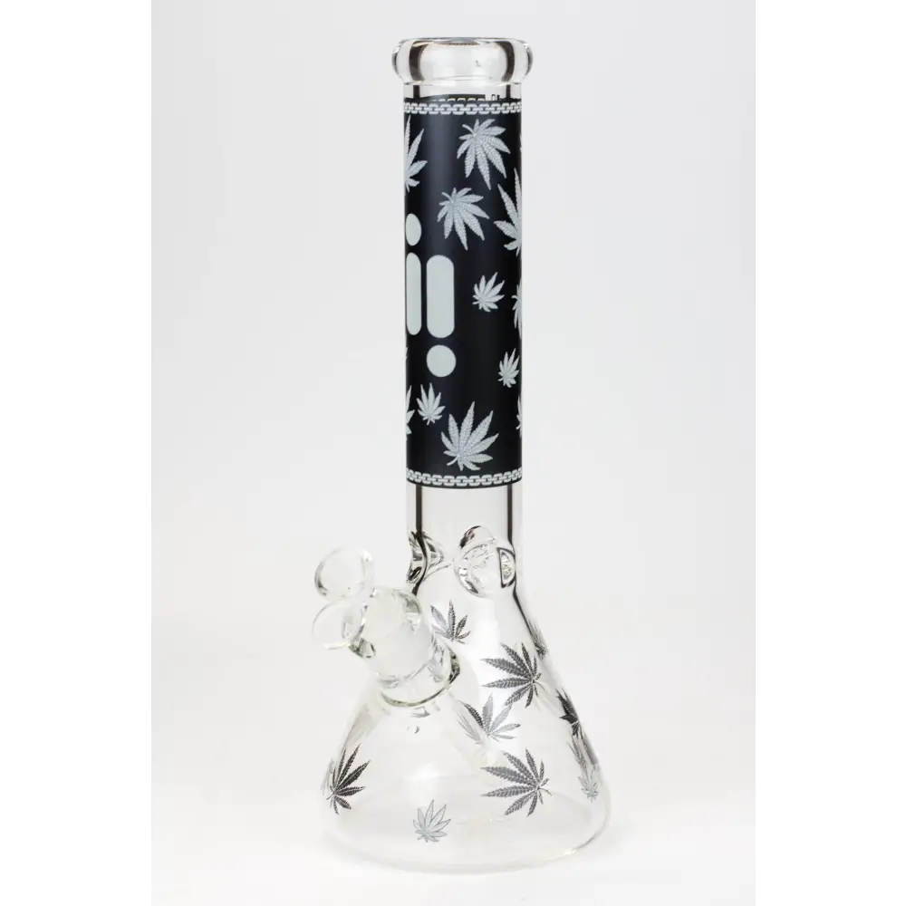 14" Infyniti Leaf Glow in the dark 7 mm glass bong_13