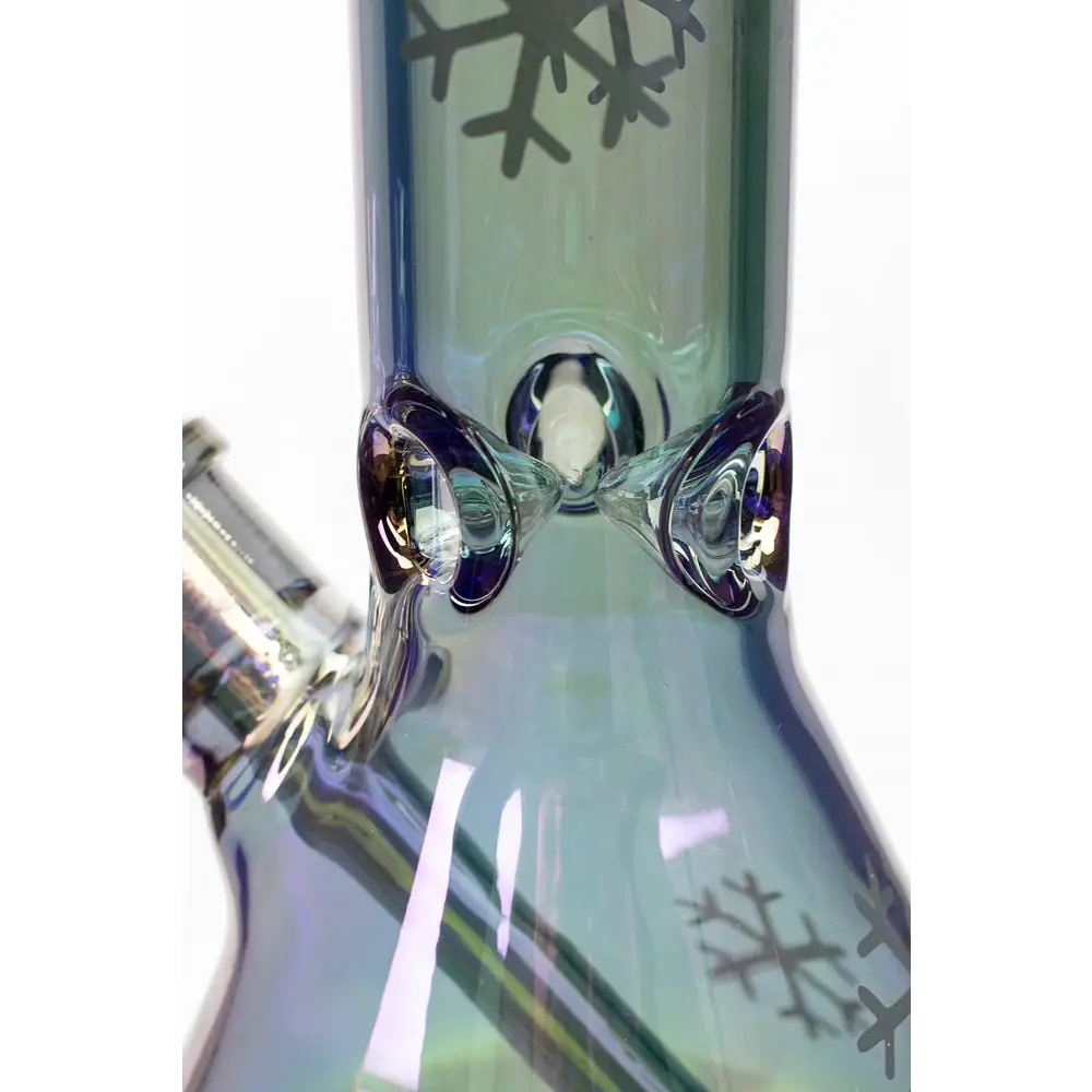 14" Infyniti Snowflake 7 mm metallic glass water bong_1