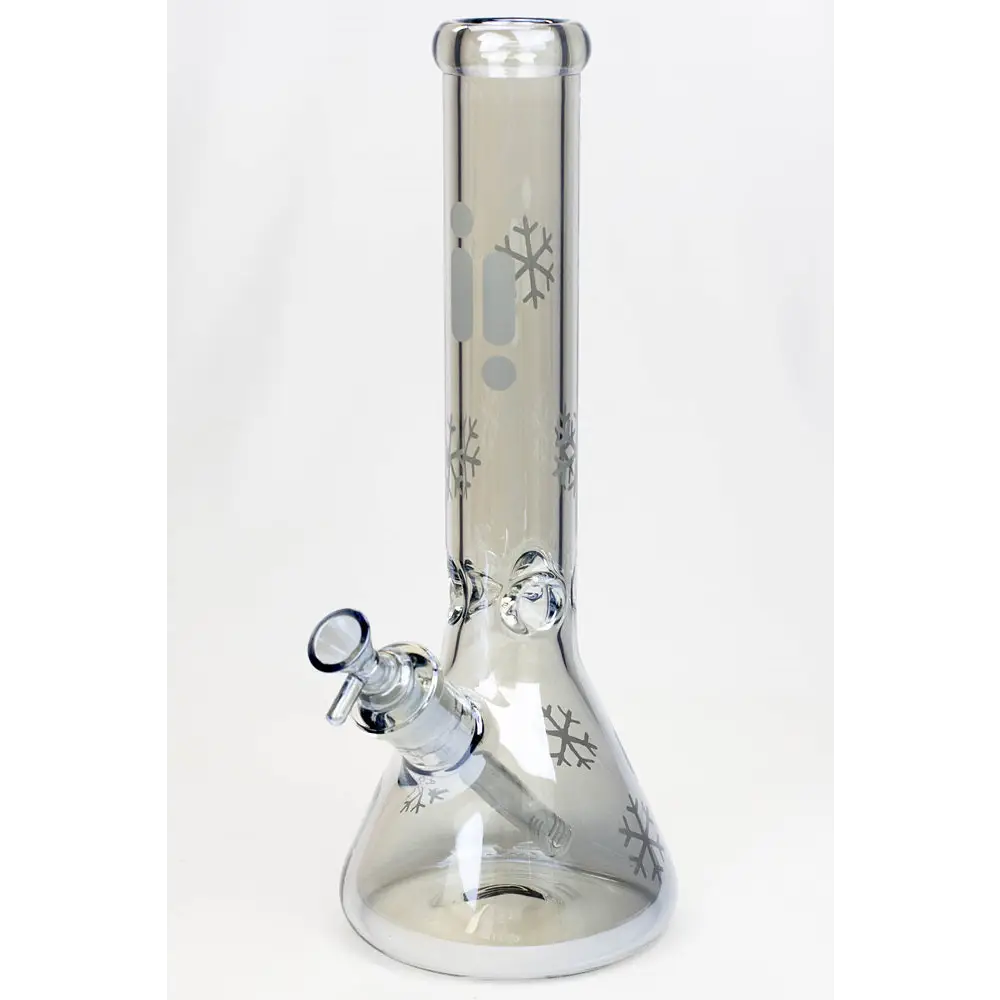 14" Infyniti Snowflake 7 mm metallic glass water bong_16