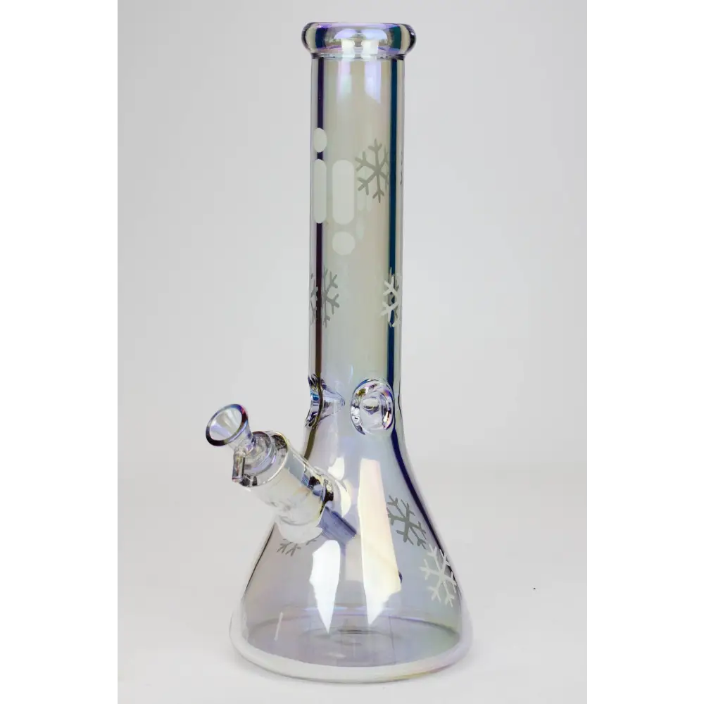 14" Infyniti Snowflake 7 mm metallic glass water bong_10