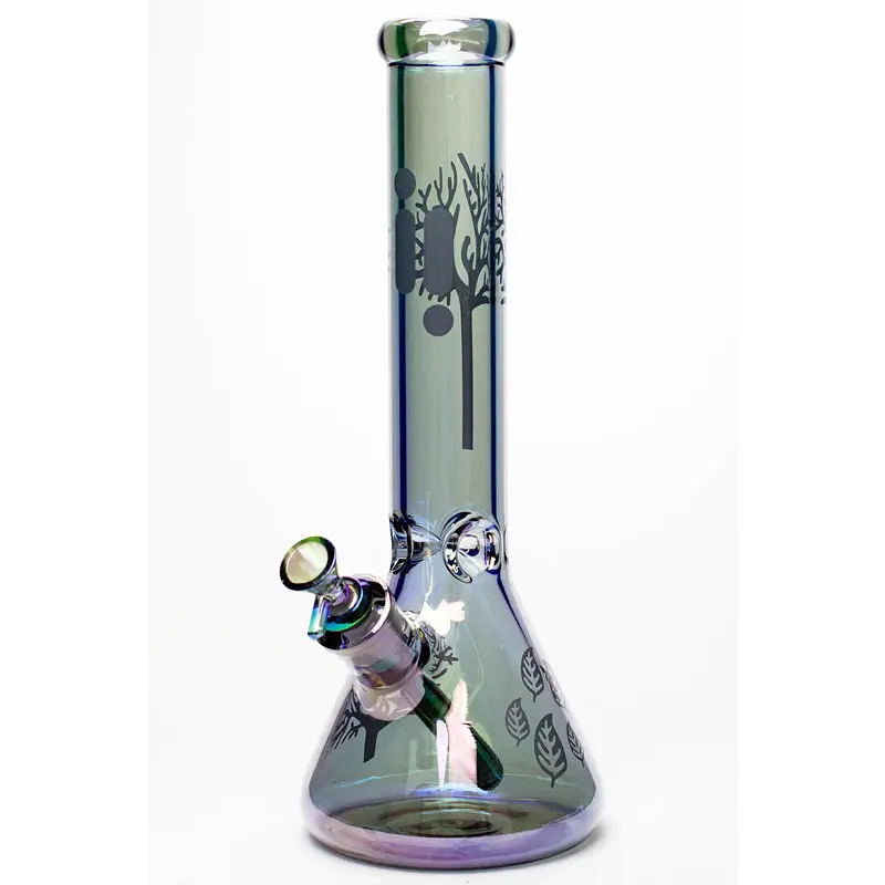 14" Infyniti Tree of life 7 mm metallic glass water bong_7