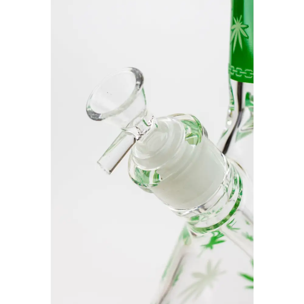 14" Leaf Glow in the dark 7 mm glass bong [A52]_3