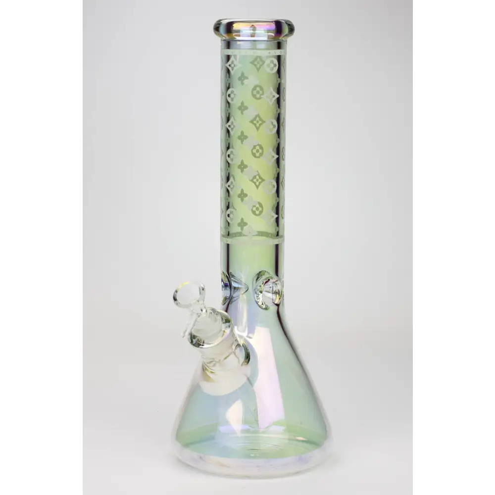 14" Luxury Logo 7 mm classic Electroplated Glass beaker Bong n_7